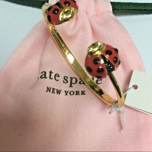 Kate spade New York ladybug bracelet gold and red